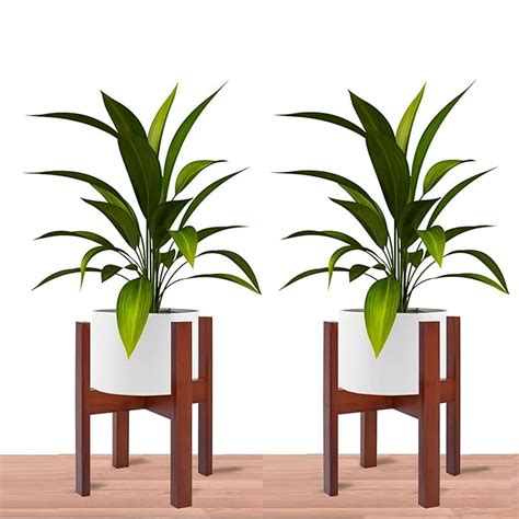 Dime Store Wooden Multipurpose Plant Stand Patio Indoor-Corner Plant ...