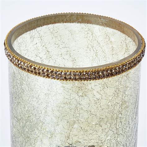 Buy Maya Tevis Glass Crackle Hurricane Candle Holder from Home Centre ...