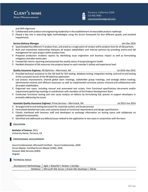 Project Manager Resume Tips 的图像结果