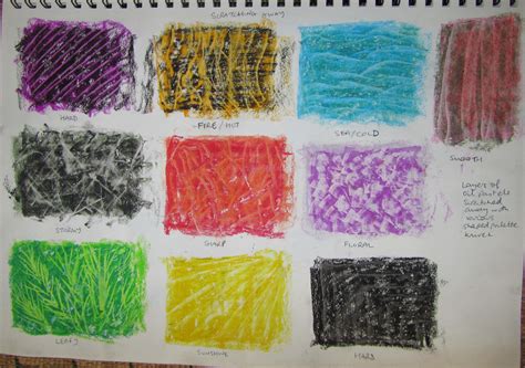 Oil pastel techniques, Mark making, Easy drawings