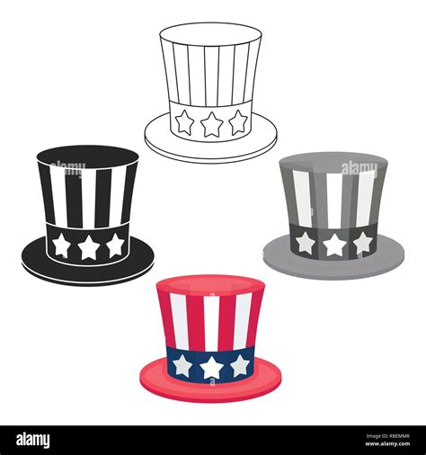 Uncle Sam Hat Clipart Outline