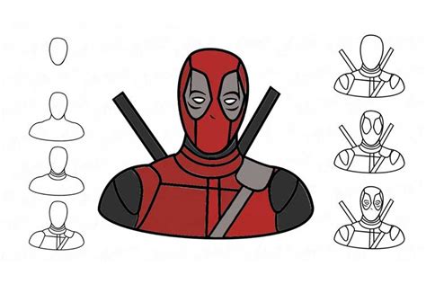 Image result for How to Draw Deadpool Step by Step Easy