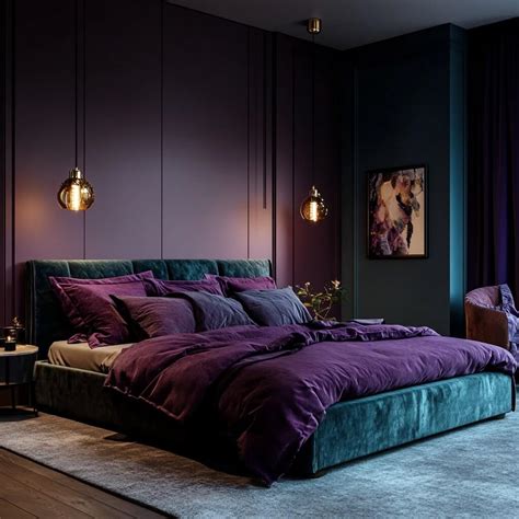 12+ Unique Purple Two Colour Combinations For Bedroom Walls