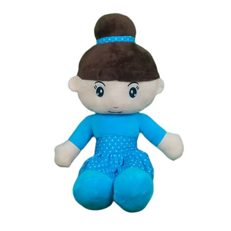 Buy Play Hour Bella Rag Doll Plush Soft Toy Wearing Sky Polka Dot Frock ...