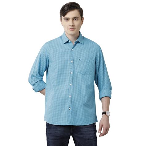 Cavallo by Linen Club Men's Cotton Linen Green Checks Slim Fit Full ...