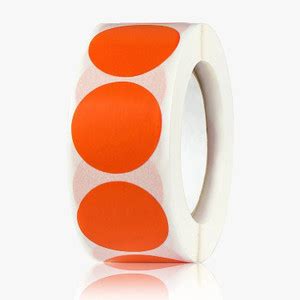 True-Ally 3000 Pcs Orange Color 1 Inch Round Dot Self Adhesive Stickers ...