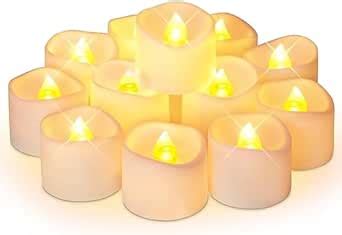 Buy LTETTES PACK OF 12(1.5" x 1.2") Warm White Light Waterproof LED Tea ...