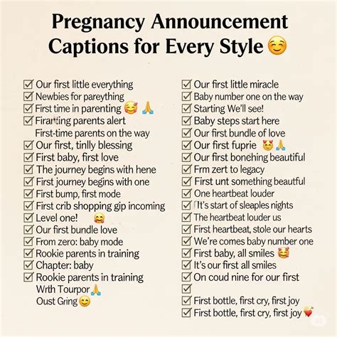400+ Pregnancy Announcement Captions for Every Style 2025