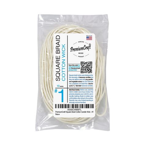 PremiumCraft Square Braid Cotton Candle Wick - #1 : Amazon.in: Home ...