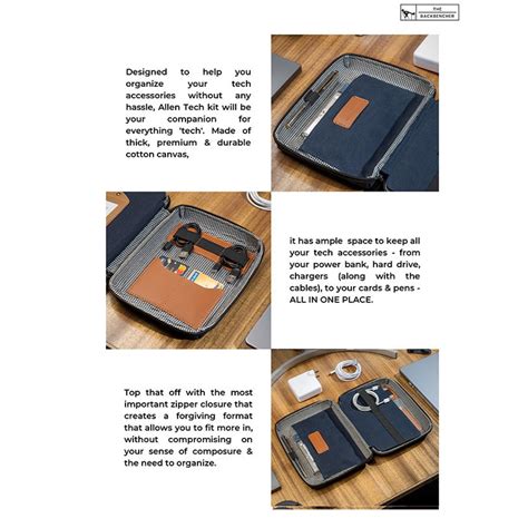 ALLEN TECH ORGANIZER - VEGAN LEATHER — Mudramart Corporate Giftings