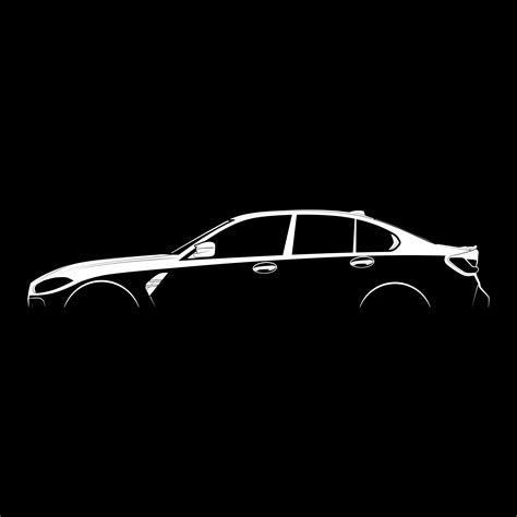 Sleek and Stylish BMW M3 (G80) Silhouette