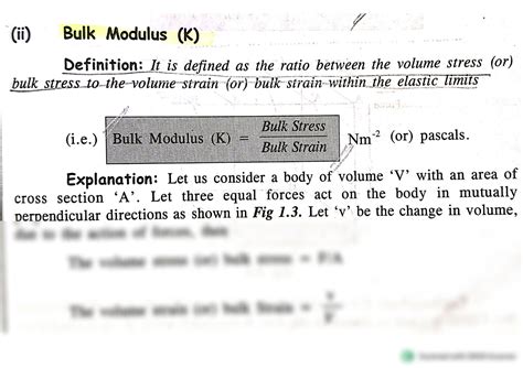 Bulk Modulus Class 11 的图像结果