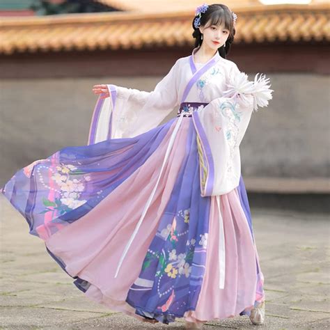 Buy Genfeli Cosplay Costume, Ancient Chinese Traditional Hanfu Dress ...