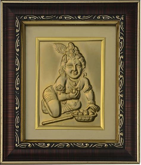 Pray Everyday Ladoo Gopal Ji Gold Plated Photoframe | Ladoo Gopal Ji ...