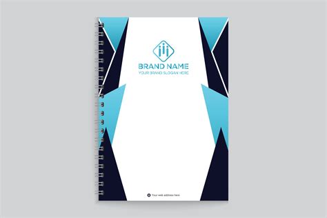 Blue color notebook cover design 26326327 Vector Art at Vecteezy