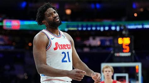'l'm not as dominant as I was': 76ers' Star Center Joel Embiid Makes ...