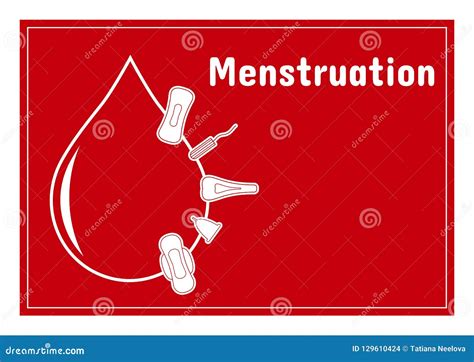 Bleeding Menstrual Period On Pad. Heavy And Light Menstrual Period ...