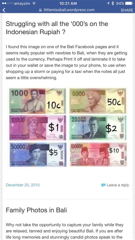 Currency | Bali vacation, Bali travel, Bali