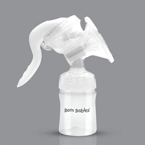 Born Babies Natural Manual Breast Pump ,BPA Free,Anti-Colic Silicone N