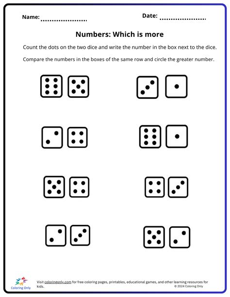 Numbers: Which Is More Free Printable Worksheet