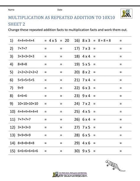Math Facts Worksheets Multiplication 的图像结果