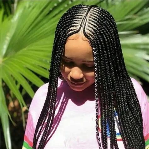 Image result for Braids with Middle Part Tutorial