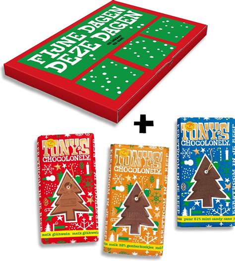 Tony's Chocolonely Geschenkdoos Kerst - 3 x 180 gram - Chocolade ...