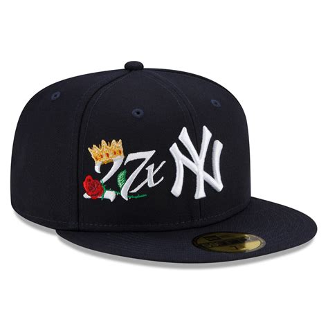 Buy Mens New Era Navy New York Yankees 27x Champs Crown 59FIFTY Fitted ...