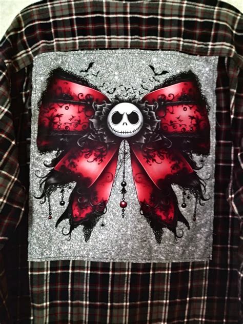 Nightmare Before Christmas Flannel Shirt, Flannel Shirt With Back Patch ...