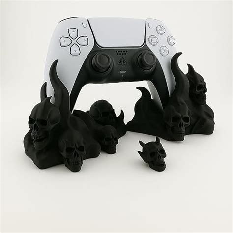 Hell Skull PS5 Controller Stand – Gothic Demon Flame Gamepad Holder for ...