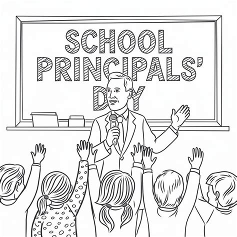 School Principals' Day Free coloring page - Download, Print or Color ...