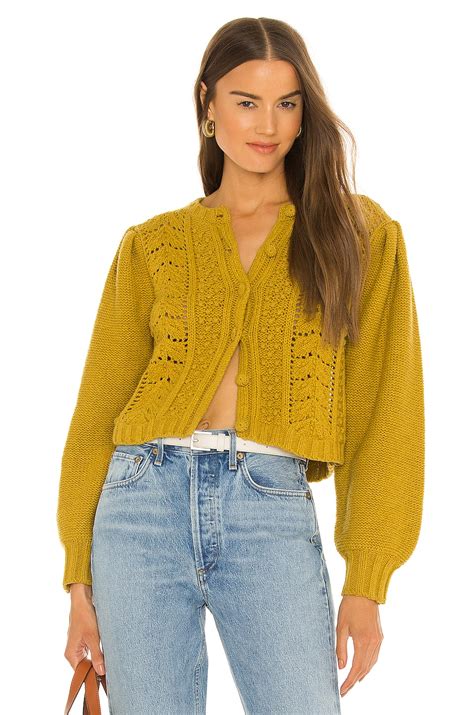 LoveShackFancy Frankel Cardigan in Ginger | REVOLVE