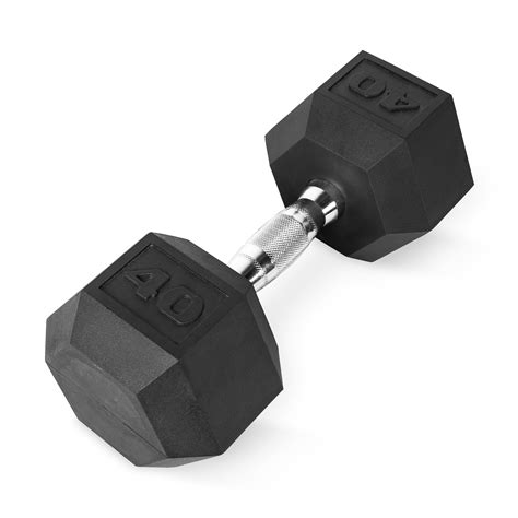 CAP Barbell, 40lb Rubber Hex Dumbbell, Single - Walmart.com