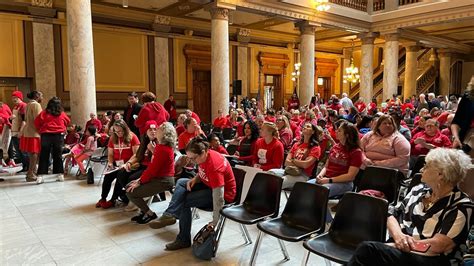 PHOTOS | Indiana teachers rally against property tax relief bill ...
