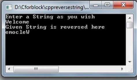 C Program to Reverse a String Using Recursion 的图像结果