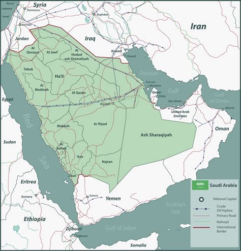 Saudi Arabia Map - Guide of the World