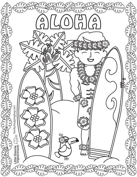 Hawaii Coloring Pages Free Printables