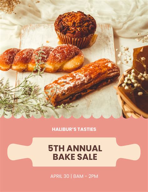 Free Bake Sale Promotion Flyer Template to Edit Online