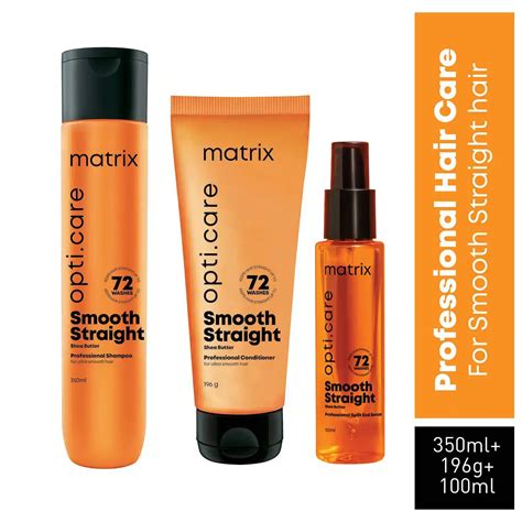 Buy MATRIX Opti.Care Smooth Straight Hair Kit (Shampo 350ml ...