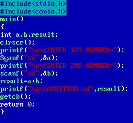 Image result for Addition Program in C