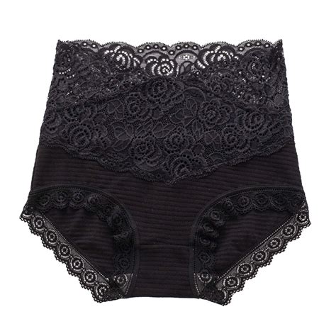 6 Packs Womens Underwear Plus Size High Waist Abdominal Ladies Cotton ...