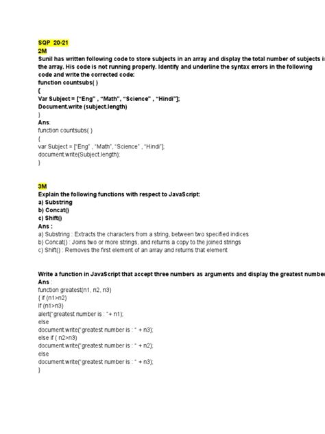 Image result for JavaScript Sample Paper