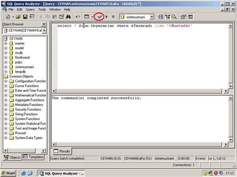 Query Analyzer SQL Server 2008 的图像结果