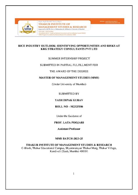 MMS SIP: Rice Industry Insights & Opportunities at KRG Consultancy ...