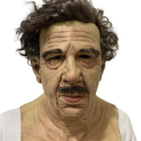 Buy Old Man Elder Disguise Latex Mask w/Wig for Halloween Party Cosplay ...