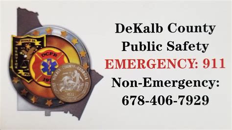 EMERGENCY & NON-EMERGENCY NUMBERS! ... (DeKalb County Police Department ...