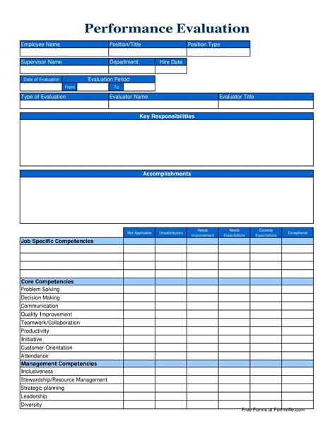 Simple Employee Evaluation Form 的图像结果