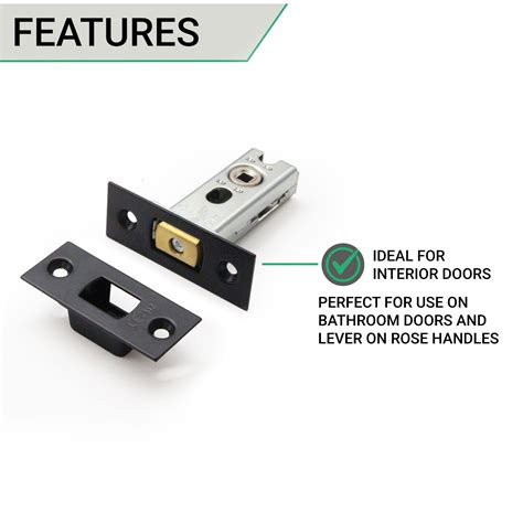 Tubular Bathroom Deadbolt - 101mm Case - 82mm Backset - Matt Black ...