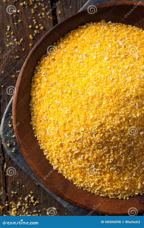 Raw Organic Polenta Corn Meal Stock Photo - Image of maize, dietary ...