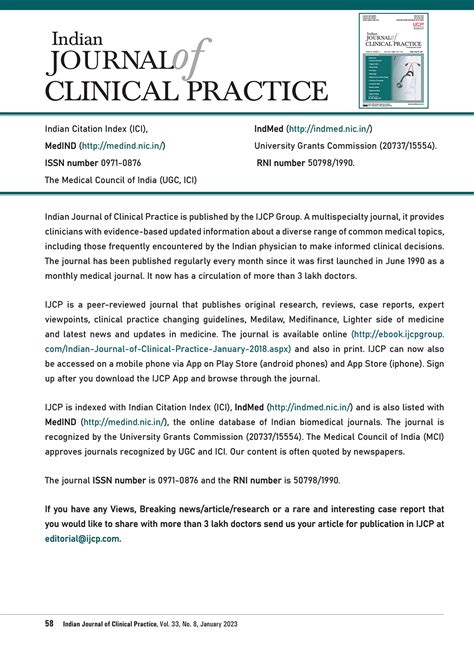 Latest Clinical Journal | Reviews | Medical Research | Guidelines | IJCP